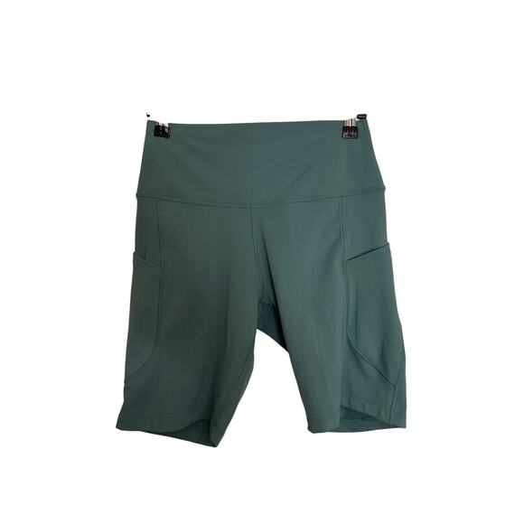 Nike One High-Waisted 8" Biker Shorts Womens Medium Bicoastal Green FZ6758-361 - Picture 1 of 6